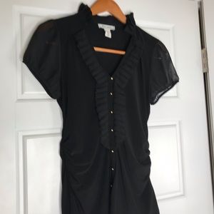 Black silk top